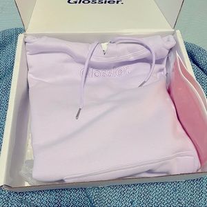 Glossier limited edition lavender hoodie XS